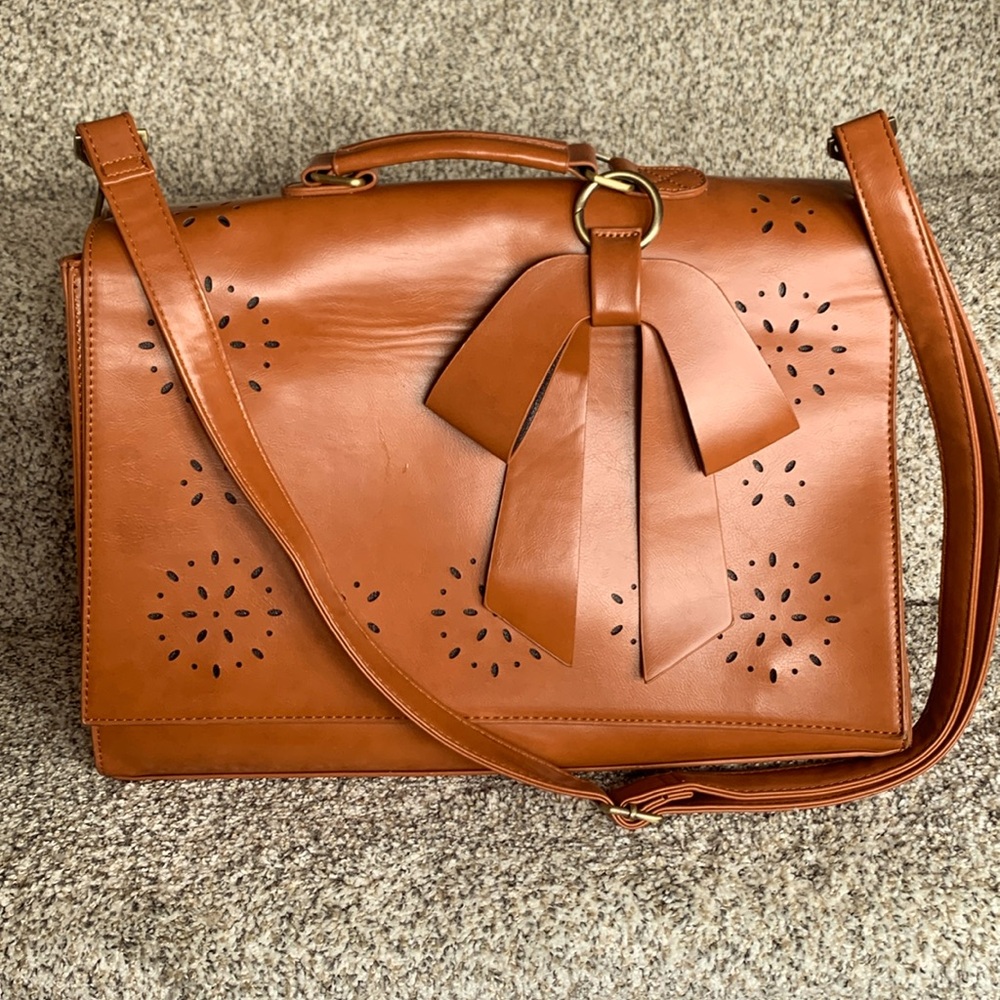 ECOSUSI Women's Faux leather Bow Big Briefcase